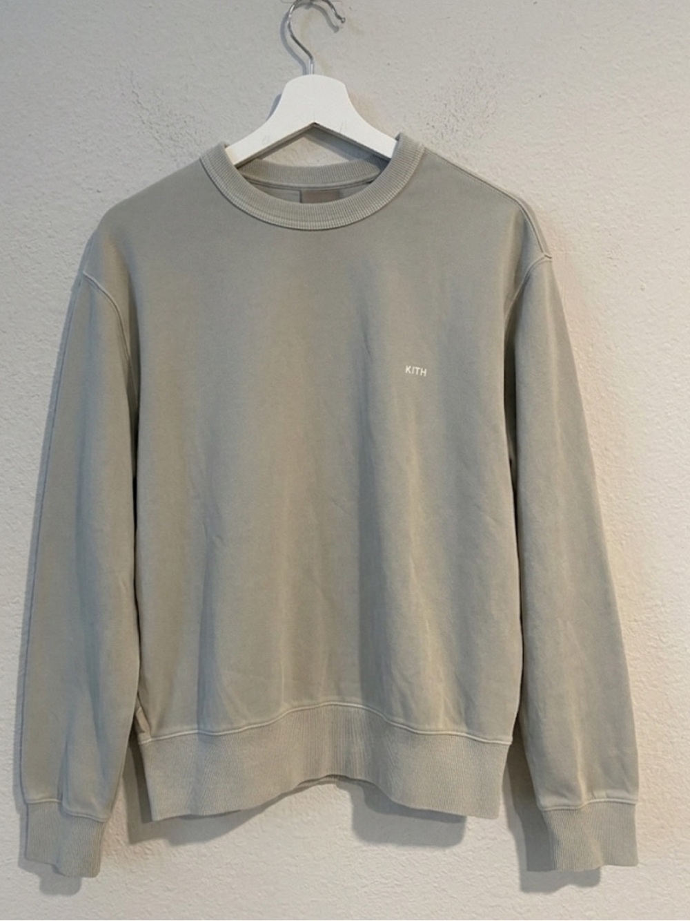 Kith Crewneck Men's Sage Green Crewneck Sweatshirt